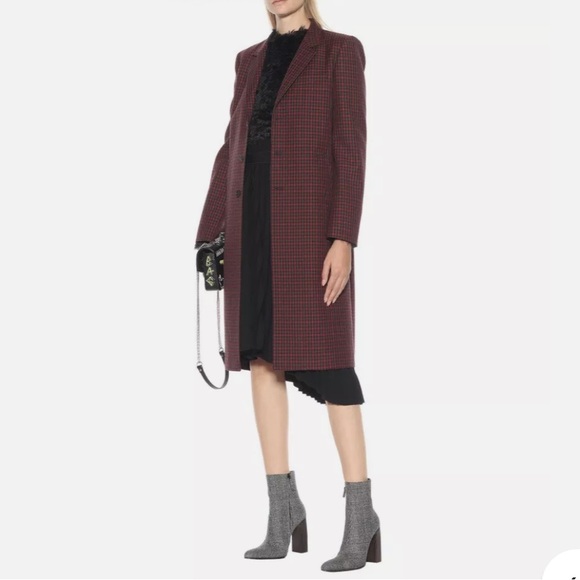 Balenciaga Houndstooth Wool Ankle Boots - Picture 1 of 11